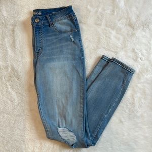 Rewash Brand Mid Rise Skinny Jeans light wash (size 5 / 27)